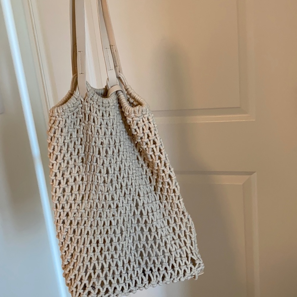 Zara beige rope bag